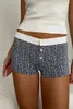 Shorts da donna Vintage Home Women Stampa casual Button High Waist Summer Fairy Streetwear Slim Shonets S M M L