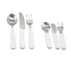 Sublimering vit tabellware set diy värme thremal överföring bestick servis western silverware kök knivsked gaffel middag se9417848