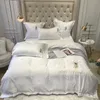 Sängkläder uppsättningar 2024 Europeisk stil Pure Cotton Four-Piece Set 60 Satin Jacquard Taste Luxury Brodery Series Bed Linen