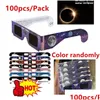 3D Glasses 100Pcs Safe Solar Eclipse Paper Total Observation 4/8/ Outdoor Anti-Uv Viewing 240411 Drop Delivery Electronics Home O Dhkk4