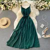 Feestjurken U920 Spring Summer Black Green Geel Wijn Red Prom Dames Kleed een lijn meisjes Vestidos sexy V nek gewaden