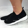 Fitness Shoes Women Sneakers Shiny Sock Woman Comfortable Casual Loafers Slip On Female Vulcanize Large Size 35-43