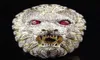 Dominering Rhinestone Crystal Men Ring Creative Lion Head Rings84339014564468