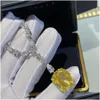 Naszyjniki wiszące luksusowy projektant żółty diamentowy naszyjnik elegancki towarzyski miłośnicy prezentu upuszczenie biżuterii dostawa dhz7y