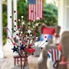 Fleurs décoratives Indépendance jour cadeau imitation floral branche rouge blanc berry berry long tige artificielle pour vase grand