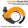 West Biking Invisible Bicycle Bell Aluminium Alloy Mini Conch Bell Sound Crisp Bicycle Bell Bell Safety Safety ACCESSOIRES 240411