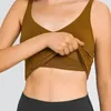 Chemises actives citron femmes V-collier de sport gilet avec poitrine poitrine sexy dossier haute élasticité respirante à séchage rapide