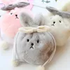 Present Wrap Soft Plush Easter Bags Kawaii Accessories Söt choklad godisförpackning av dragkastring