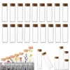 Opslagflessen 20 stks 10 ml-100 ml mini kurken glas heldere potten rechte mond flesomslacelen wensen DIY Decoration Container