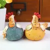 2pcs Resin Crafts Couples Pair Chicken Holiday Decorations Study Living Room Decor Home Glass Ornament Balls Icicle Ornament 240408