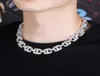 Collar de cadena de enlace cubano de 14 mm Miami Plazo Collar Collar Collar Collar Hip Hopjewelry7351846