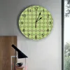 Orologi da parete Green Circle Triangolo Retro Orologio moderno per decorazione per ufficio casa Soggio