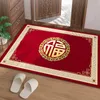 Tapijten Chinese stijl ingangsdeur mat rood niet-slip tapijt huishouden huishoudelijke vloer slaapkamer bank deken rechthoekig