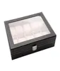 Home Desktop Watch Pu Storage Box Boîte Bijoux Collection Organisateur de stockage Men039 Business 10seat Watch Box Holder Emballage SH196341194