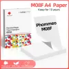 Impressoras 100 folhas Phomemo Papel térmico Official A4 Artigo de Fax Térmica Mantenha por 10 anos Dobra papel para M08F A4 Impressora 210x297mm