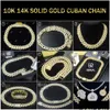 Colares pendentes de 10 mm de moissanita Chain cubano Redução Round Round Brilliant Cut 10k 14k Gold Soll Gold Link para homens Mulheres Drop Deliver