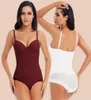 Underwire White Bodysuit Women Shapers sträcker fast färg Silkeslen underkläder Bodysuits Shapewear 2208175927691