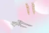 Europa Amerika Designer Modestijl Dames dames messing 18k GOUD GOLDE SET VOLLEDIGE DIAMAND Like Dangle Earrings Stud Ear Clip 3 Color3386485