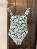 Womens Swimwear Bathing Suits Designer Swimsuit Bikini Suit Y Swim One Piece Vintage Printed Floral Quick Drying Sun Protection Polyes Dhiwn