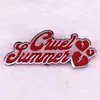 Sexy problem girl heart fans enamel pin childhood game movie film quotes brooch badge Cute Anime Movies Games Hard Enamel Pins