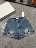 2023 Summer Damskie szorty luksusowe designerskie kobiety słodkie spodenki kwiatowe dla Lady Casual High talia Loose Mini Shorts Fashion