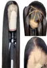 Capelli umani frontali 360 pizzo parrucca pre -grattata naturale per capelli naturale 150 densità medio rapporto peruviano dritta dritta in pizzo frontale wigs4915994