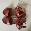 Trendência de verão Sapatos femininos Fuckle simples de dedão da moda casual sandals romanos de mulheres suaves