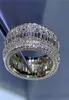 Choucong Brand Bijoux de luxe 925 STRILL SILP remplissage complet T Princesse Cut White Topaz CZ Diamond Gemstones Party Moisanite Women5058155