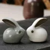 Декоративные фигурки ge kiln rabit statues и домашние чайные украшения милые керамические кролики домашний декор