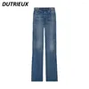 Damesjeans Fashion Classic Wassed High Tailled Women Chic Chain ENKEL PICY DENIM BROEK AUTUNSTROUW BROWS PANTALONS