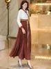 Casual Dresses Women Chinese Style Patchwork Long Dress Spring Summer Fashion Vintage V-Neck Sleeve Elegant utsökta