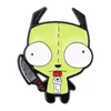 Brooches Cute Alien With Knife Enamel Pins Cartoon Killer For Women Lapel Backpack Clothes Badge Jewelry Halloween Gift