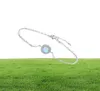 Alta qualidade 925 Sterling Silver Anklet Handmade Blue Opal Jewellry Bracelets China Low S Jewleries Whole253H1440844