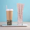 Disposable Cups Straws 100PCS Creative Colorful Paper Straw Dessert Table Wedding Party Decoration Collapsible Reusable