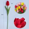 Dekorativa blommor 10st Tulpaner Artificial Faux Real Touch Pu Tulip Arrangement Bouquet For Home Wedding Party Decor