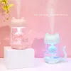 Humidifiers Air Humidifier LED Light Cartoon Cat Cool Mist USB Humidifier Ultrasonic Ultra-Quiet Humidifier For Kids Infant Nursery