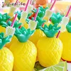 Dekoracja imprezowa 6pcs plastikowe tropikalne ananas kokosowy kubek do picia owoce kształt sok kubków hawajski luu urodziny letnie dekoracje basenu plażowego