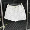 Kvinnors shorts fulla brev tryck shorts byxa för kvinnor designer denim byxor sexig sommar mini kort byxa c240413