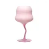 Wijnglazen roze meisje hart contrast kristal glas hoge voet twist cup macaron kleurenschema