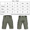 Shorts tattici estivi uomini pantaloncini da carico a secco rapido multipocchi di pantaloni corti impermeabili per escursioni da estate 240409