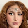 Coix de cheveux Bling Rhingestone multicouche à eau Drop Drop Chain Bijoux Bijoux pour femmes Crystal Crect Chains Headpiece