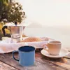 Muggar 6st mugg te dricker kopp vintage stil kaffevatten små koppar för hemmakontor reser camping