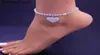 Anklets Stonefans 2022 Pendelled Herzversestone Kochbranband Reize für Frauen Kristall Sandalen barfuß Fuß Schmuck 3908102