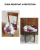 Chaves de cadeira Pintura de tinta Sparrow Plum Blossom Seat Cushion Covers de capa de refeições esticadas para casa para casa El Banquet Sala