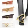 Belts Heart Shaped Belt Fashionable And Trendy Solid Color High-quality PU Metal Buckle Casual Dress Jeans Wild