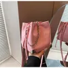 DrawString Youdeyisi Texture Bucket Women's Bag: Casual All-Match Fashion One-Shulder Pendlar Simple Messenger Bag