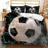 Set di biancheria da letto 3D Sports American Football Set di bevute a letto singolo Stampa Rugby Basketball Baseball Tennis Childre