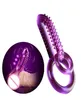 Silicone flexível pênis vibratório anéis clitóris vibrador de estimulador de anel duplo anel de ejaculação galo masculino sexo adulto brinquedos1953237