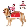 犬のアパレル馬の乗馬ペットコスチュームジョッキーコート服コスパリー競馬服ライダーコスチューム猫ペット装飾