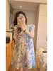 Maternity Dresses Maternity Vintage Dress 2023 New Clothes For Pregnant Women O-Neck Short / Long Sleeve Floral Elegant Pregnancy Vestidos 24412